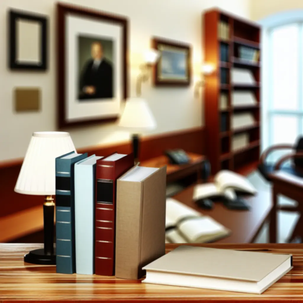 Hardcover book on a desk
